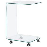 mesa de centro de vidrio templado 45x40x63 cm vidaxl
