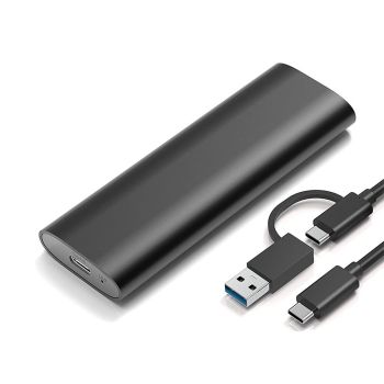Carcasa de unidad de estado sólido portátil de aleación de aluminio Carcasa Bakeey BK-SE2 para M.2 SATA SSD M.2 a USB3.1