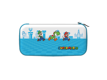 Funda Nintendo Switch - PDP Mario Escape, Para switch, Con cremallera, Azul y Blanco