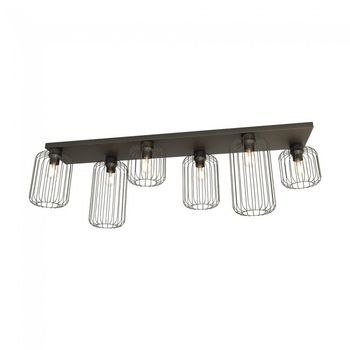 Plafón de techo coberti negro (6 luces)
