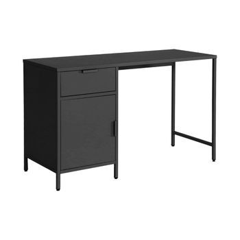 Escritorio De Acero Laminado, 1 Cajón, Negro