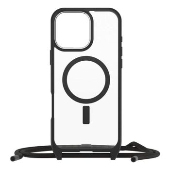 Funda para móvil OtterBox React Necklace Series Cover Nylon Negro Transparente para iPhone 16 Pro Max