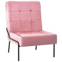 silla de relajacion de terciopelo rosa 65x79x87 cm vidaxl