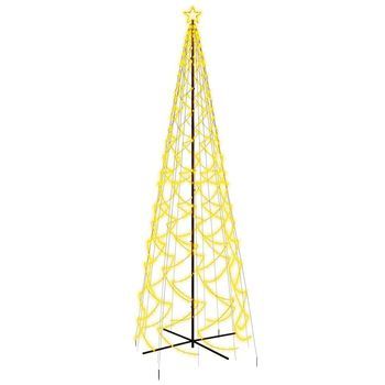 Árbol De Navidad Cónico 1400 Led Blanco Cálido 160x500 Cm Vidaxl