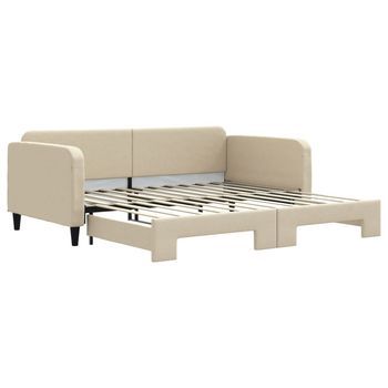 Cama Para Adulto | Cama Individual | Sofá Cama Nido Tela Crema 100x200 Cm
