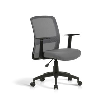Silla de estudio altura regulable de tela gris 94x61x59 cm