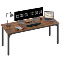 escritorio de ordenador para varios monitores de tablero de particulas r 200 x 60 x 75 cm r marron
