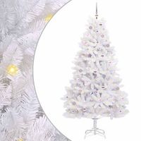 arbol de navidad artificial con ramas articuladas blanco 210 cm vidaxl