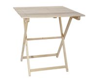 mesa velador de haya plegable con tablillas acabado sin barniz 70x50x76 cm