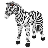 cebra de peluche de pie negro y blanco xxl vidaxl