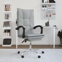 silla de masaje  silla de gaming reclinable de tela gris claro cfw790032