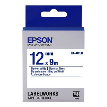 Epson LK-4WLN cinta azul sobre blanco 12 mm (original)