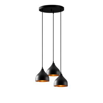 Lámpara De Techo Tattoo-6201 Negro Metal 42x42x114 Cm