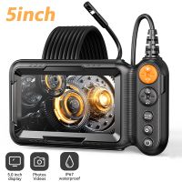camara de inspeccion por boroscopio ips de 5 pulgadas camara endoscopica industrial de video hd de 85mm 1080p con 8leds ip67 resistente al agua individual y doble