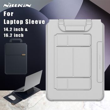 Nillkin para Macbook Pro13 14, 15 16 pulgadas, funda versátil para portátil profesional, soporte ajustable de cuero vegano, alfombrilla para ratón, bolsa para ordenador portátil de negocios