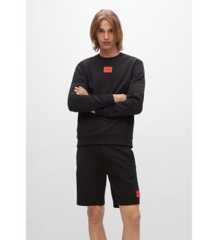 HUGO para hombre. 50447964 Sudadera Diragol negro (M), Casual, Algodón, Manga larga, Sostenible