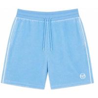 sergio tacchini short tasso velour shorts baltic seawhite para hombre
