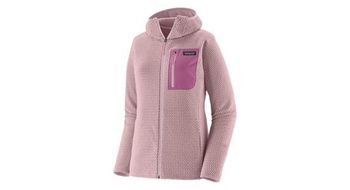Sudadera con capucha patagonia r1 air full zip hoody violeta mujer
