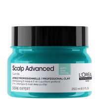 loreal professionnel serie expert scalp advanced anti-oiliness 2-in-1 deep purifier clay hair mask 250ml