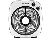 reacondicionado seminuevo excelente ventilador de sobremesa - ufesa bf5030 3 velocidades temporizador 50w 25 cm blanco