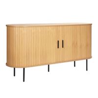 aparador 2 puertas en melamina y acero 140 cm beige