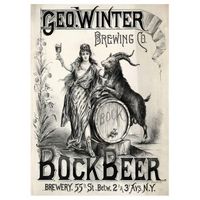 legendarte - cartel publicitario vintage geo winter brewing co - cuadro lienzo impresion digital cm 50x70