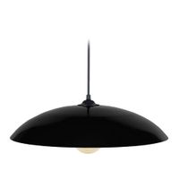 lampara de suspension  cupula metal pantalla negro