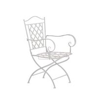 clp silla de jardin adara metal blanco antiguo 51x56x93 cm