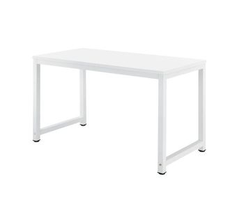 Mesa escritorio de ordenador pc herning  acero/aglomerado 75x120x60 cm blanco [en.casa]