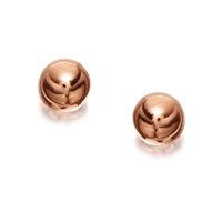 9ct rose gold ball stud earrings - 4mm - g0790
