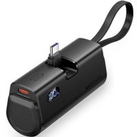 power bank vention fhqb0 4800mah 225w mini led usb-c lightning negra
