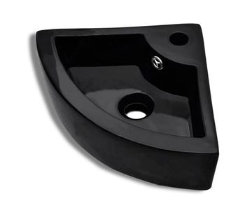 Vidaxl lavabo con rebosadero 45x32x12,5 cm negro