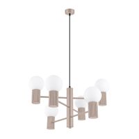 lampara de arana gris pardo aluminio alt 230 cm