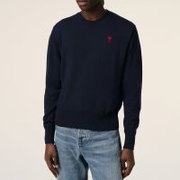 ami red de coeur wool jumper - xl
