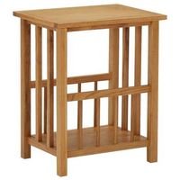 mesa revistero madera maciza de roble 45x35x55 cm vidaxl