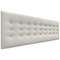 dhome cabecero de polipiel con 3 hileras de botones cabezal tapizado cama lujo blanco hueso 145cm