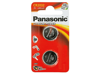 Pila botón - Panasonic CR-2032EP/2B, Alcalino, 3V, Litio