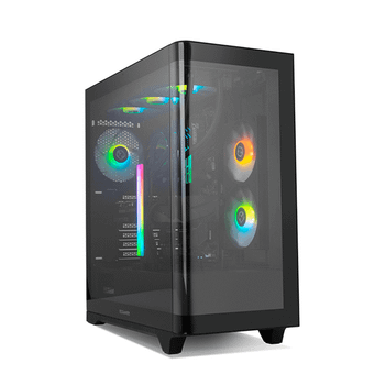 NOX Semitorre HUMMER ETHER Cristal Curvo Negro