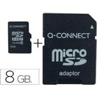 memoria sd micro q-connect flash 8 gb clase 4 con adaptador