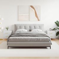pack 2 uds mesitas de noche  mesilla de noche madera ingenieria blanco 40x35x475 cm cfw352282