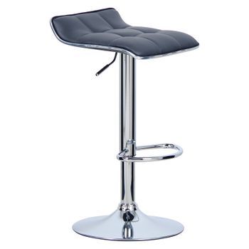 Juego De 2 Taburetes De Bar De Piel Sintética,giratorio,altura Ajustable,38.5 X 38.5 X 64 Cm Gris,woltu