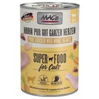 macs cat 12 x 400 g - pack ahorro - puro pollo con corazones de pollo enteros