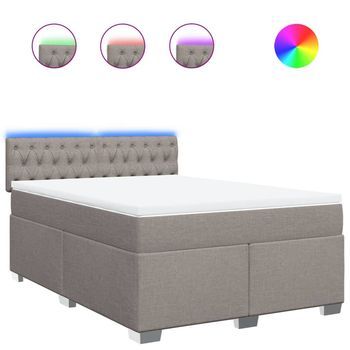 Cama Tapizada 200x144x100,5 Cm Tejido - Taupe