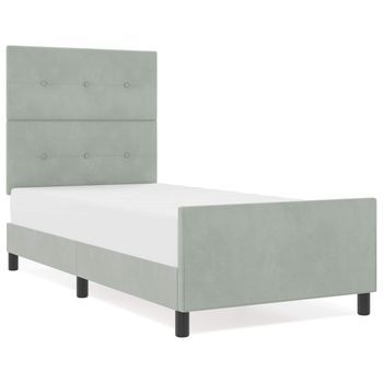 Cama Tapizada 207x93x128 Cm  - Gris