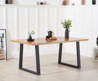 urban 180cm ash and veneer industrial dining table