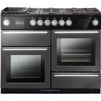 rangemaster nexus steam 110 cm dual fuel range cooker - slate red