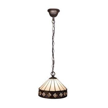 Colgante De Techo Menor D. 20cm   Cadena Tiffany  Ilumina
