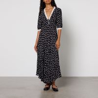 rixo juniper 2 crepe midi dress - uk 6