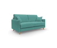 edgar sofa cama convertible en tela felis impermeable 160 cm mat 120x197 verde aguamarina