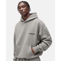 fear of god jersey essentials ss22 hoodie dark oatmeal para hombre